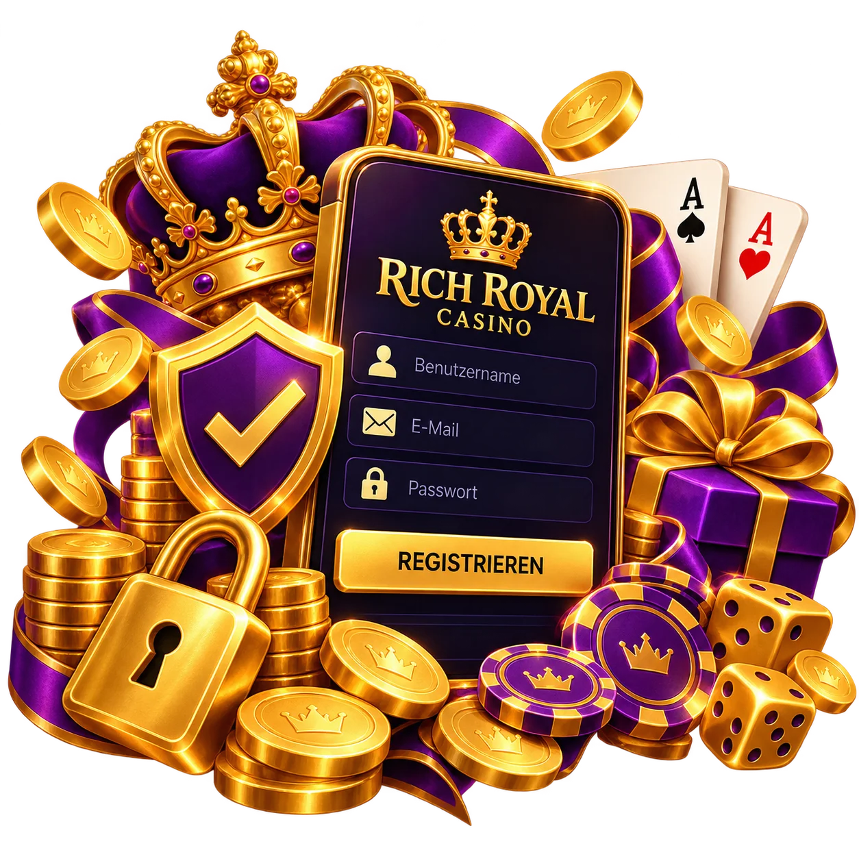 Rich Royal Casino Hero Illustration